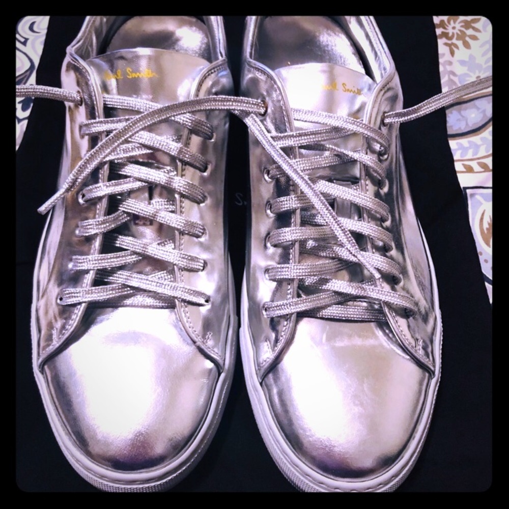 Paul Smith Metalic Silver Sneakers - Picture 3 of 8